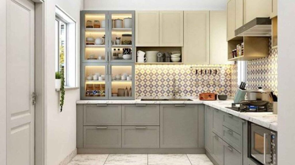 L Shape Modular Kitchen Design