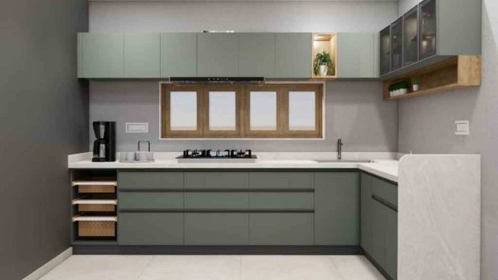 L Shape Modular Kitchen Design