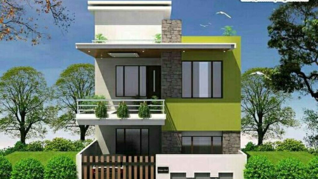 Indian Simple House Color Combination Outside