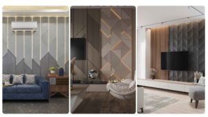 Half Wall Tiles Design for Living Room