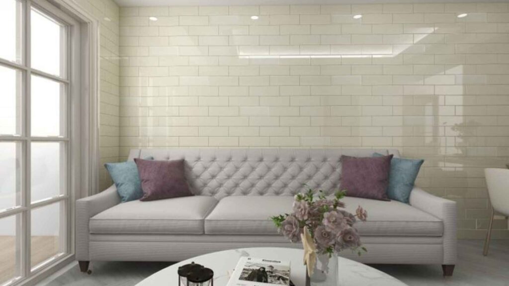 Half Wall Tiles Design for Living Room