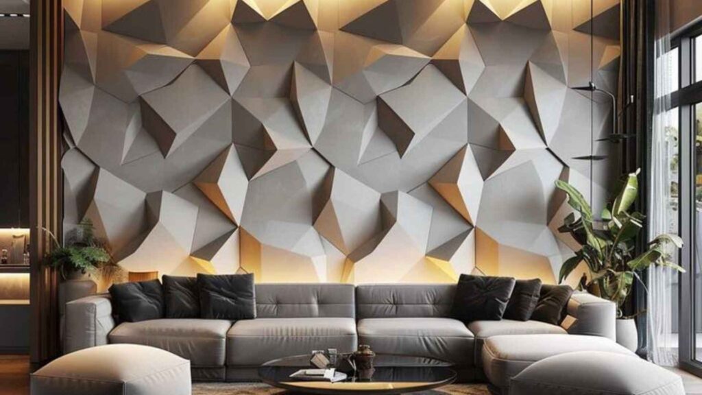 Half Wall Tiles Design for Living Room