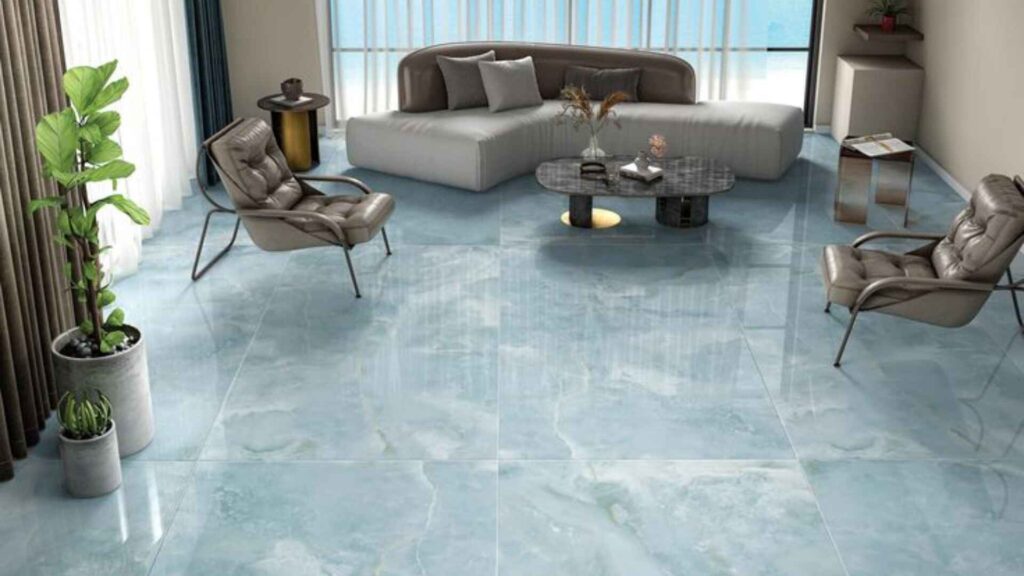 Ceramic Light Blue Floor Tiles