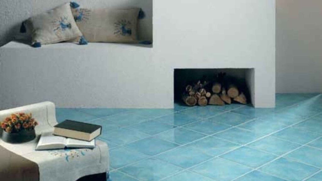 Ceramic Light Blue Floor Tiles