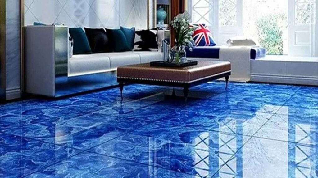 Ceramic Light Blue Floor Tiles