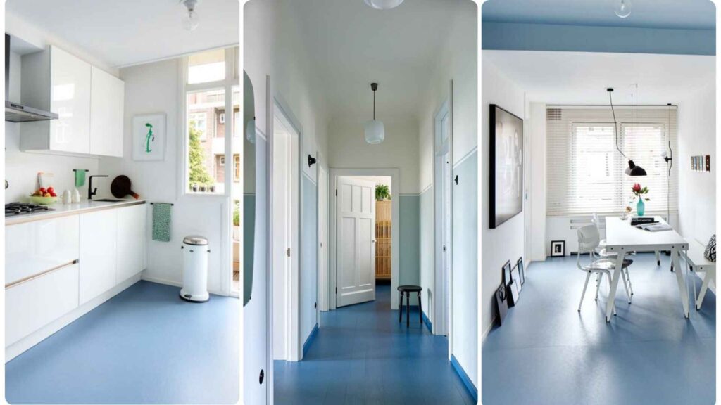 Ceramic Light Blue Floor Tiles