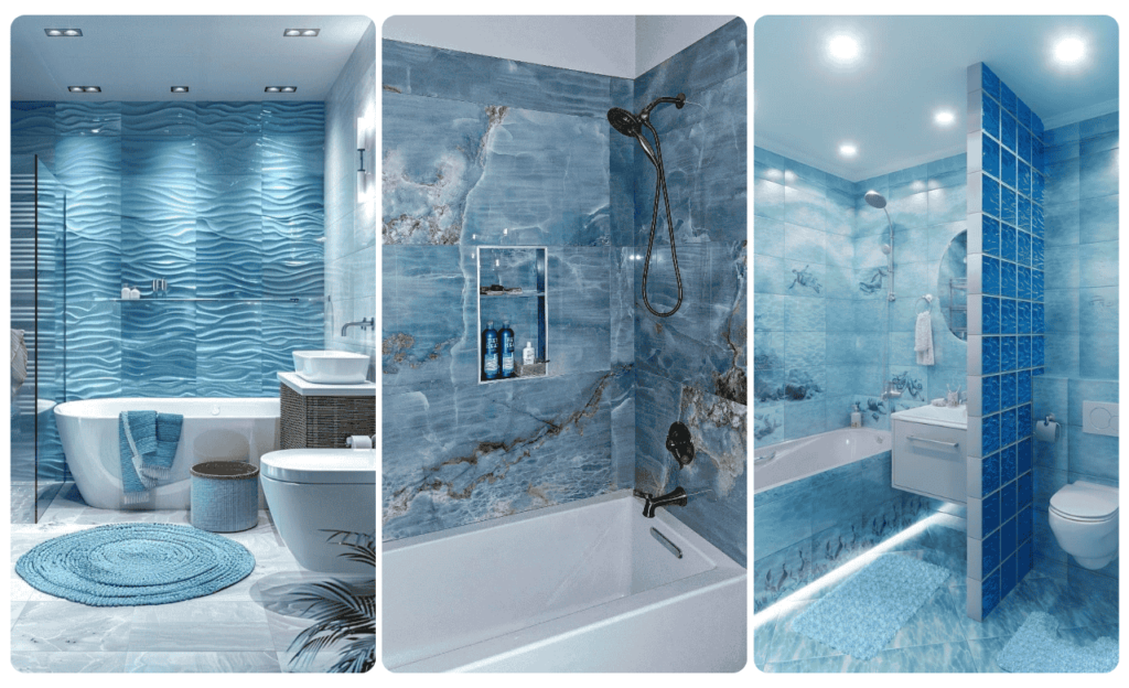 Blue Bathroom Tiles Design