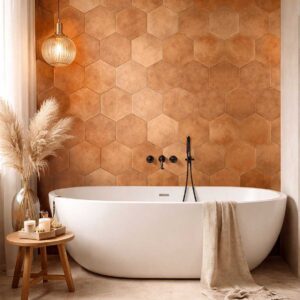 terracotta hexagon tiles