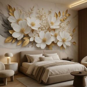 romantic 3d tiles for bedroom