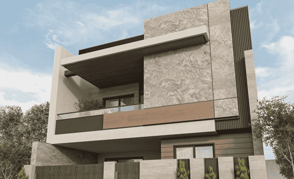 Simple Front Wall Tiles Design