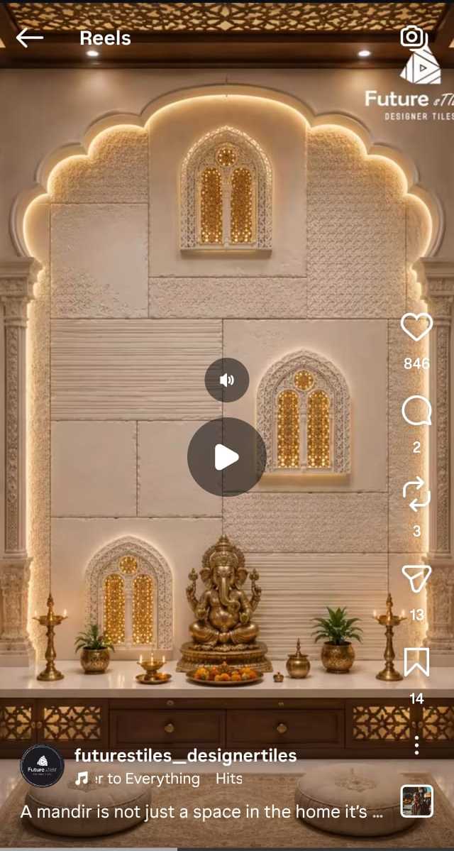 pooja room tiles designs