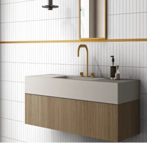 Snow White Plain & Tube (1) Fluted Tiles