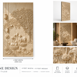 Premium Heritage 3D Carved Stone Wall Panel