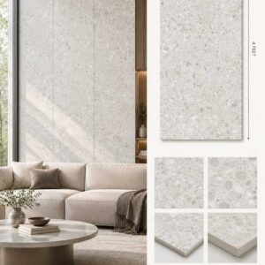 2×4 Feet Floor Tiles – Ceppo Blanco | Sand Finish