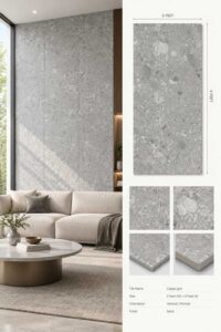 2×4 Feet Floor Tiles – Ceppo Gris | Sand Finish