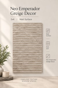 Neo Emperador Greige Decor - 2x4 Matt Surface