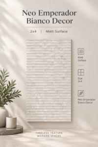 Neo Emperador Bianco Decor – 2x4 Matt Surface