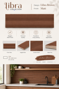 Fluted Tiles Libra Brown-75X300