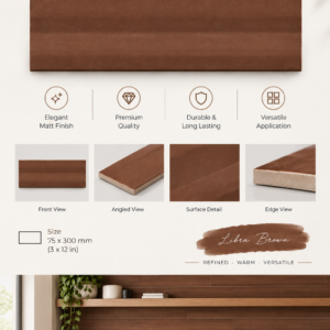 Fluted Tiles Libra Brown-75X300