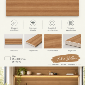 Fluted Tiles Libra Yellow-75X300