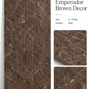 Fluted Tiles 2x4 Neo Emperador Brown Decor
