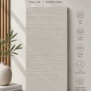 Fluted Tiles Pulse Gris Decor