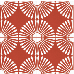 Moroccan Tiles 2×2 Cuba Rossa Carving with Punch