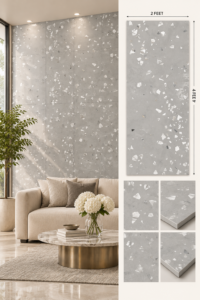 Terratile Grey – 2×4 Feet Floor Tiles | Rustic Matt