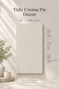 Tide Cream Pie Decor 2x4 | Matt Fluted Wall Tiles
