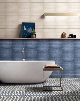 Subway Tiles 75x300mm Petra Naval Glossy