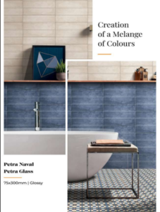Subway Tiles 75x300mm Petra Naval Glossy