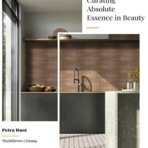 Subway Tiles 75×300mm Petra Rust Glossy