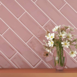 Subway Tiles 75×300mm Pink Glossy