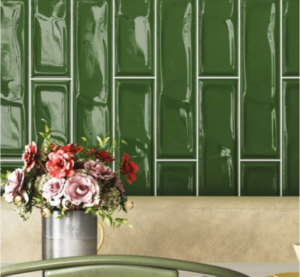 Subway Tiles 75x300mm Aqua Green Glossy