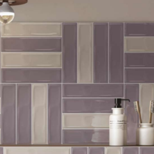 Subway Tiles 75×300mm Coffee & Sage Glossy